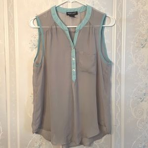 Gray/aqua tank/tunic